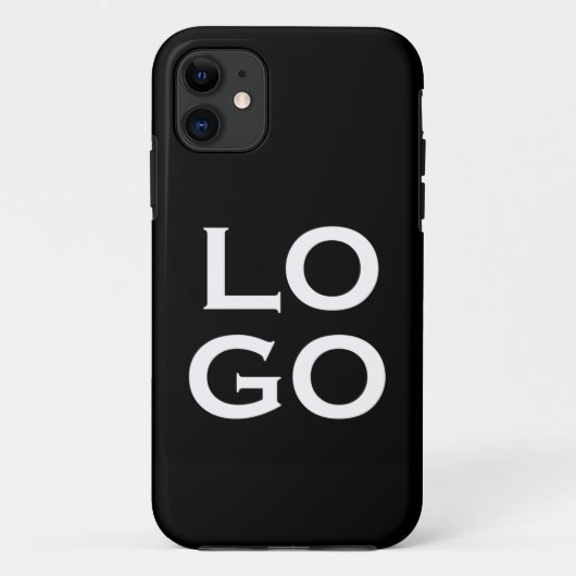 ブラックの背景にカスタムロゴをプリント Case-Mate iPhoneケース (裏面)