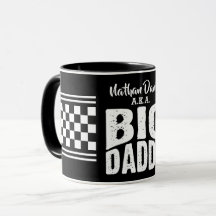 ブラックの背景に白文字でお名前入りBig Daddy