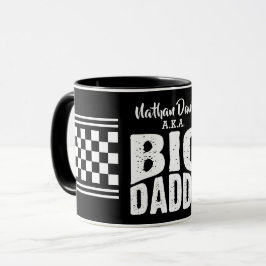 ブラックの背景に白文字でお名前入りBig Daddy マグカップ