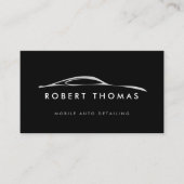 ブラックの自動詳細、自動修復ロゴ 名刺 (正面)