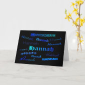 ブラックの色合い – ハンナ カード (黄色い花)