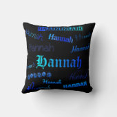 ブラックの色合い – ハンナ クッション (裏面)