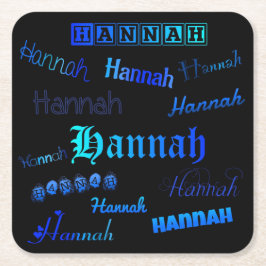 ブラックの色合い – ハンナ スクエアペーパーコースター