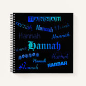 ブラックの色合い – ハンナ ノートブック (正面)