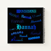 ブラックの色合い – ハンナ ノートブック (裏面)