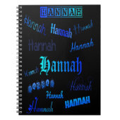 ブラックの色合い – ハンナ ノートブック (正面)