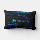 ブラックの色合い – ハンナ ランバークッション (裏面)