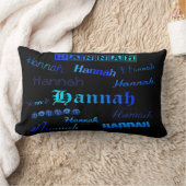 ブラックの色合い – ハンナ ランバークッション (ブランケット)