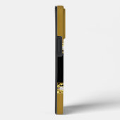 ブラックの花柄フェイクゴールドのiPhone Case-Mate iPhoneケース (裏面 / 右)