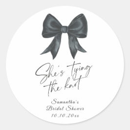 ブラックの蝶ネクタイ 彼女は結婚する ブライダルシャワー ラウンドシール