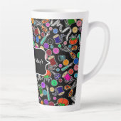 ブラックの裁縫供給を2回切断 カフェラテマグ (右)