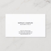 ブラックの豪華なリーガルシルバーフレーム 名刺 (裏面)