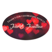 ブラックの赤いハートとカップルからの感謝