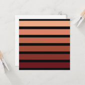 ブラックの赤ストライプ色の色合い カード (正面/裏面インサイチュ)