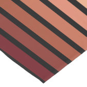 ブラックの赤ストライプ色の色合い ショートテーブルランナー (コーナー)