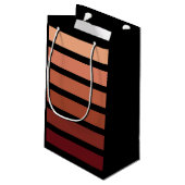 ブラックの赤ストライプ色の色合い スモールペーパーバッグ (裏面アングル)