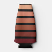 ブラックの赤ストライプ色の色合い ボトルクーラー (正面)