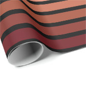 ブラックの赤ストライプ色の色合い ラッピングペーパー (ロールコーナー)