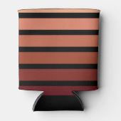 ブラックの赤ストライプ色の色合い 缶クーラー (正面)