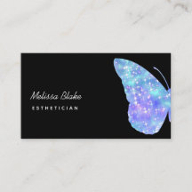 ブラックの青い蝶のロゴ