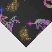 ブラックの魔術的な虹のユニコーン 薄葉紙 (詳細)