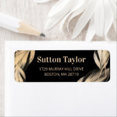 ブラックの黄金の羽 ラベル (インサイチュ)