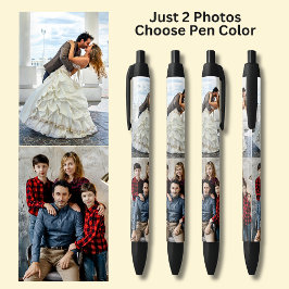 ブラックの2枚の写真 黒ボールペン