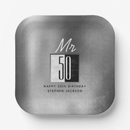 ブラックの50歳の誕生日  ペーパープレート