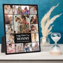ブラックの8x10カスタム15枚フォトコラージュグリッド