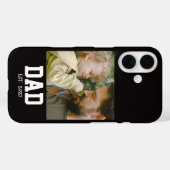 ブラックの「お父さんになった日」記念写真ギフト Case-Mate iPhoneケース (裏面 (横))