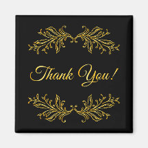 ブラックの「サンキュー」ゴールドエフェクト