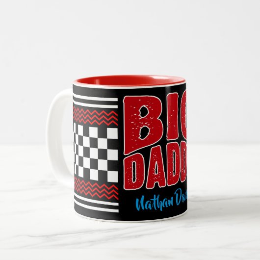 ブラックのBig Daddy 名入れ ツートーンマグカップ (正面左)