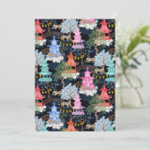 ブラックのPartyレパード 招待状 (スタンド正面)