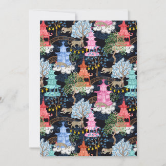 ブラックのPartyレパード 招待状