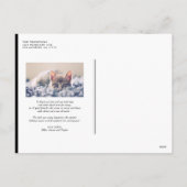 ブラックはっきりしたはっきりしたタイポグラフィハッピーニューイヤー写真 シーズンポストカード (裏面)