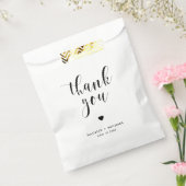 ブラックはっきりしたスクリプ結婚トに感謝 フェイバーバッグ (封をした状態)