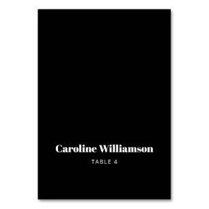 ブラックはっきりしたタイポグラフィカスタムテーブル座席表 テーブルナンバー