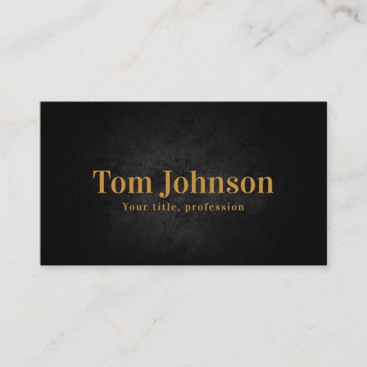 ブラックはっきりした金ゴールドモダンレタリングビジネスサービス 名刺 (正面)