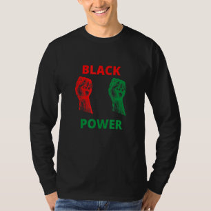 ブラックはパワー美しい強い幻想的な革命 Tシャツ