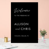 ブラックへようこそ結婚アクリル アクリルサイン (ウェディング)