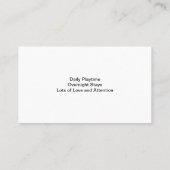 ブラックよくはしゃぐラブラドールレトリバー |犬のペットケア 名刺 (裏面)