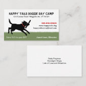 ブラックよくはしゃぐラブラドールレトリバー |犬のペットケア 名刺 (正面/裏面)