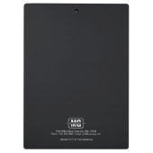 ブラックをテーマにしたイニシャルレターMonogram Business クリップボード (裏面)