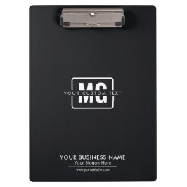 ブラックをテーマにしたイニシャルレターMonogram Business クリップボード