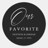 ブラックアお気に入りの結婚イズトリートボックス ラウンドシール (正面)