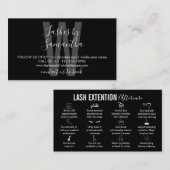 ブラックアイコンラッシュエクステンションアフターケア命令 名刺 (正面/裏面)