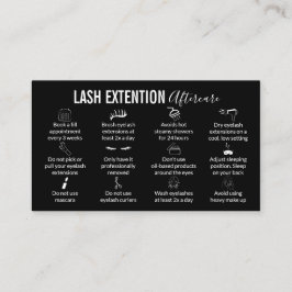 ブラックアイコンラッシュエクステンションアフターケア命令 名刺