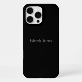 ブラックアイコン タイポグラフィケース iPhone 16 PRO MAXケース