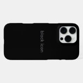 ブラックアイコン タイポグラフィケース iPhoneケース (裏面横)