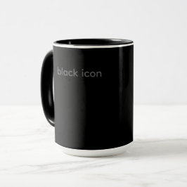 ブラックアイコン タイポグラフィマグ マグカップ